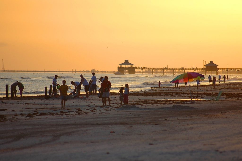 fort myers beach, florida, sunset