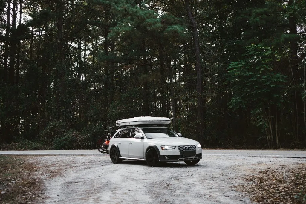 white 4-door hatchback